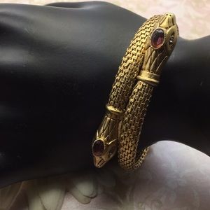 Double headed snake flex wrap bracelet